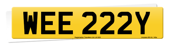 Registration number WEE 222Y